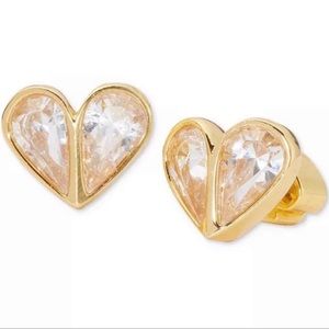 NWT ♠️ Kate Spade Cz Heart Stud Earrings